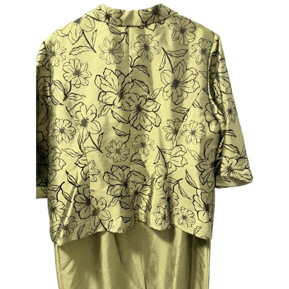 Jessica Howard Womans 2-Piece Set Size 18 Floral Embroidered Jacket & Skirt Nylo - Picture 9 of 12